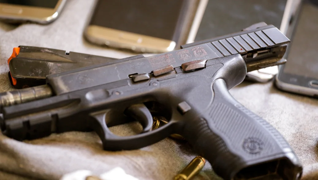 Pistola de Tocantins apreendida