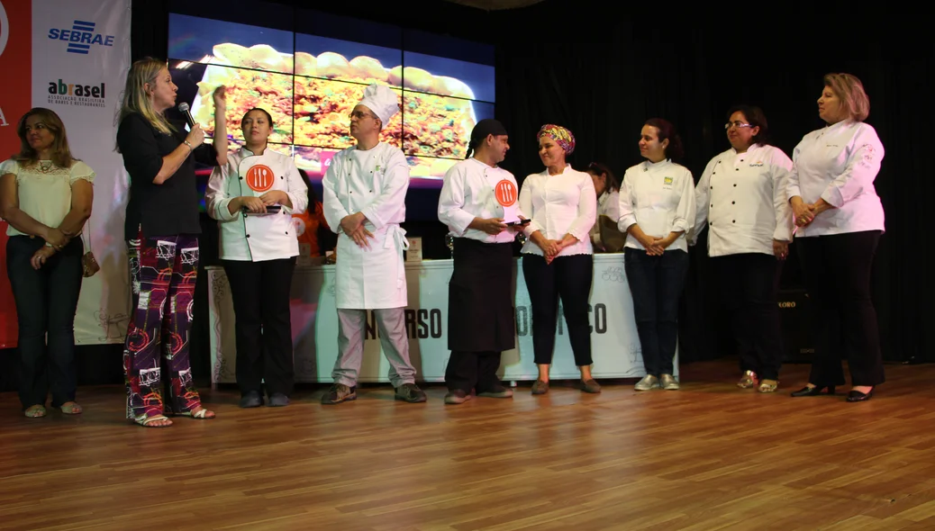 Chefs concorreram no concurso de gastronomia