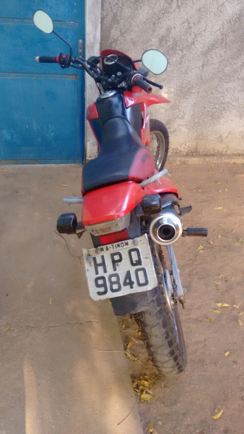 Motocileta apreendida