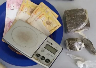 Material apreendido pela polícia