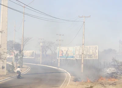 Incêndio próximo da Avenida 