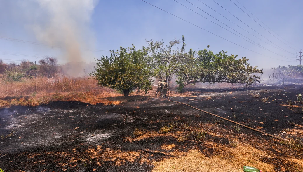 Local danificado por causa do incêndio