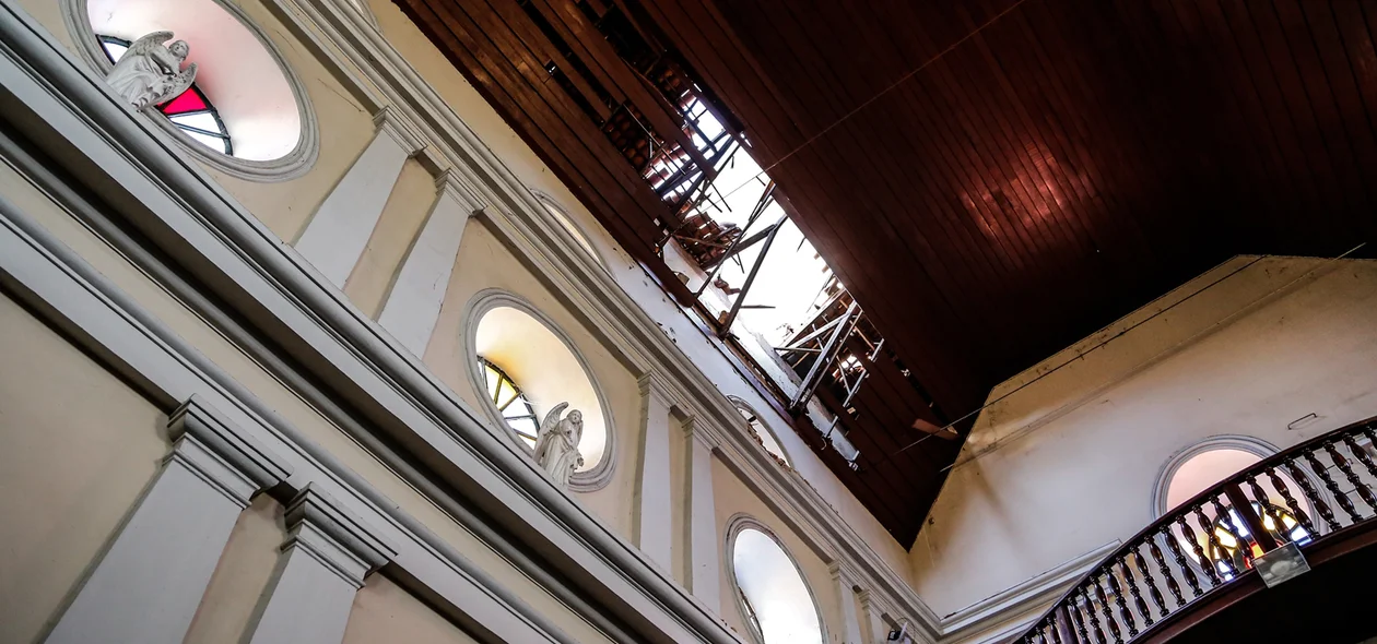 Parte do teto da igreja de São Benedito