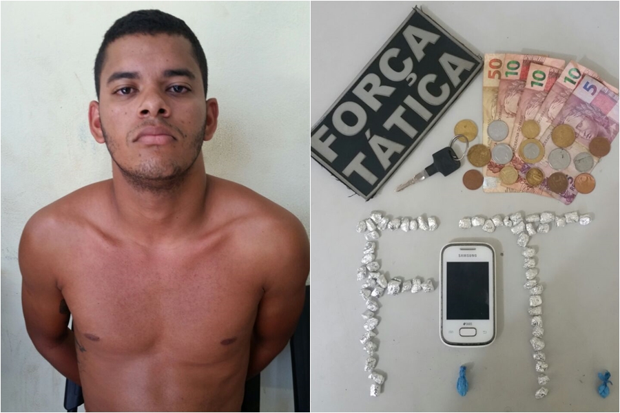 Droga apreendida com Matheus de Sousa