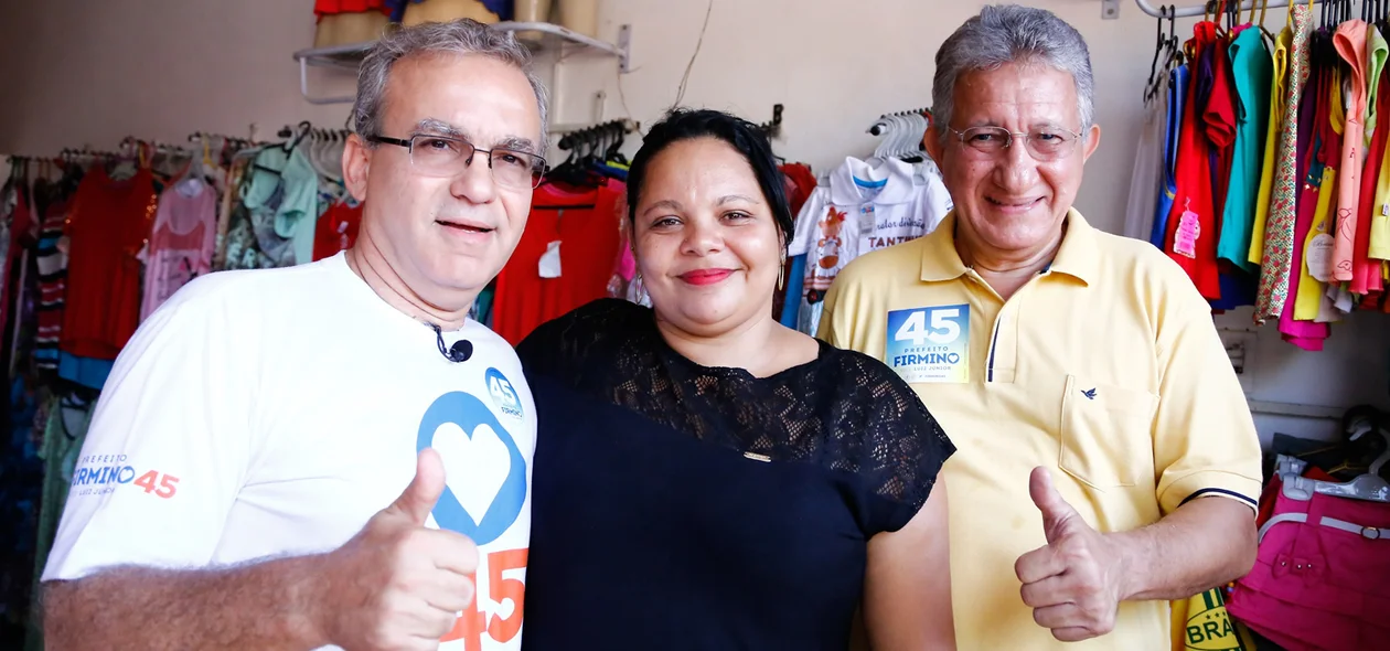 Firmino e Luis Junior na caminhada no mocambinho 