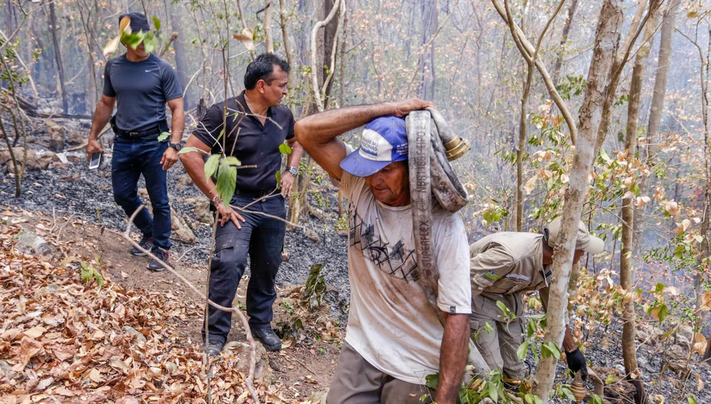 Moradores ajudaram a conter o fogo