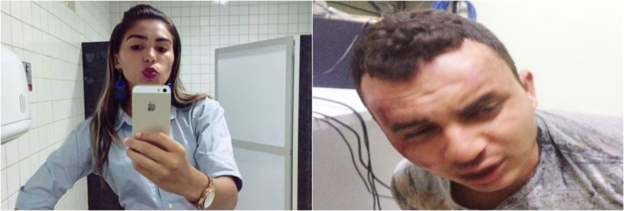 Suellen Marinheiro Lula e o policial Rafael do Nascimento, acusado de praticar o crime.