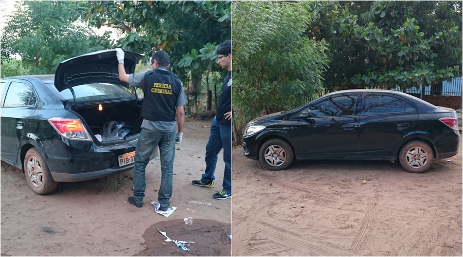 Veículo em que a criança foi encontrada