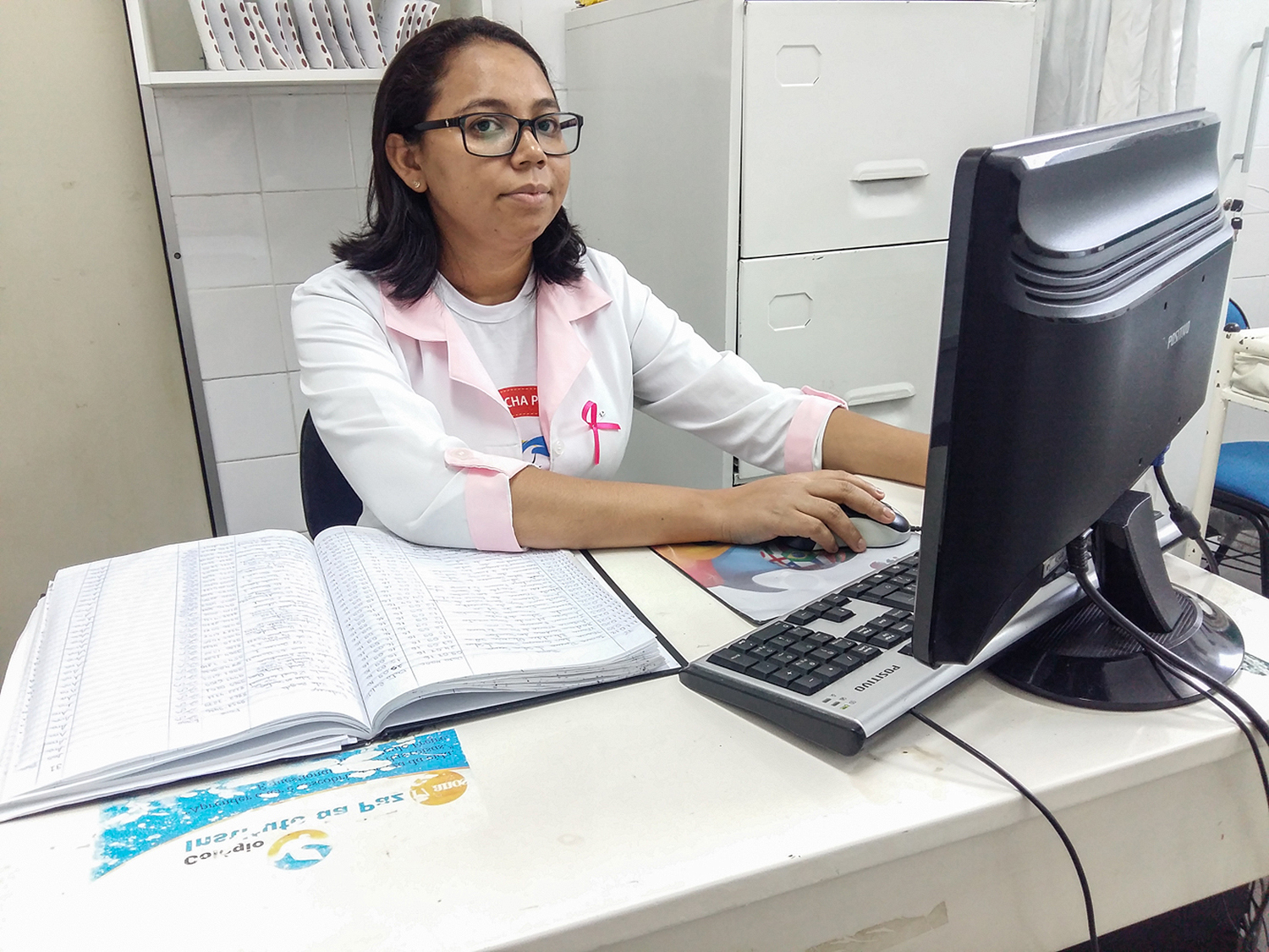 Ana Cleide Técnica em Enfermagem e responsavel pelo teste do pezinho