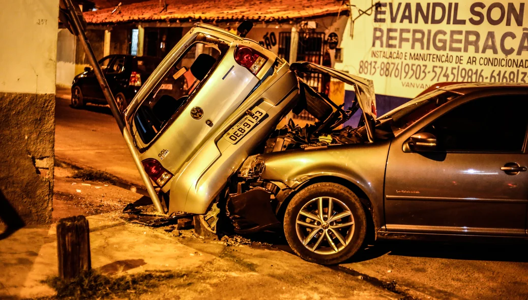 Placa de sinalização evitou o capotamento 