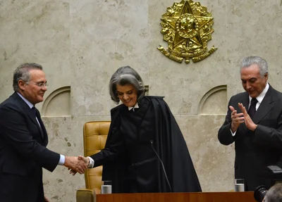 Renan Calheiros, Cármen Lúcia e Michel Temer 