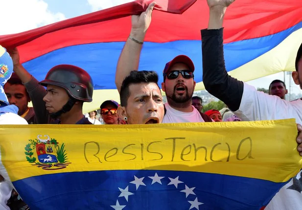 Protesto contra Nicolás Maduro