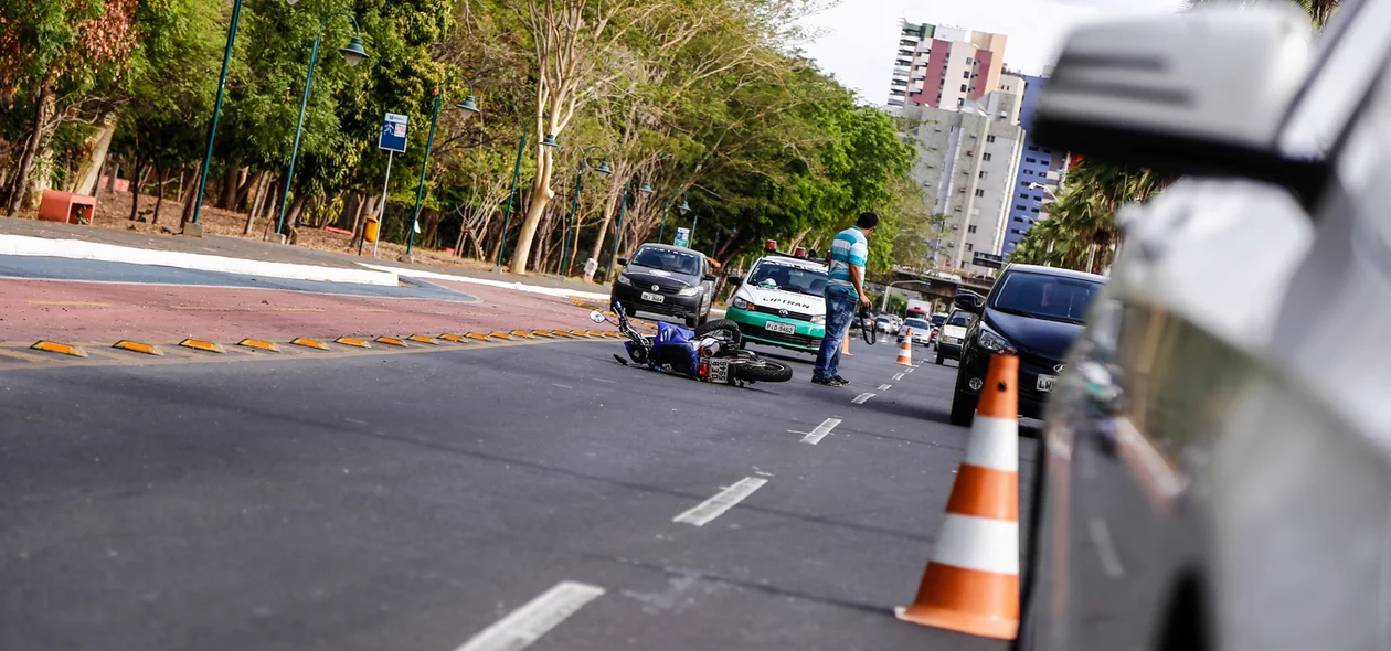 Motociclista foi arrastado 