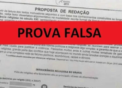 Prova do Enem falsa