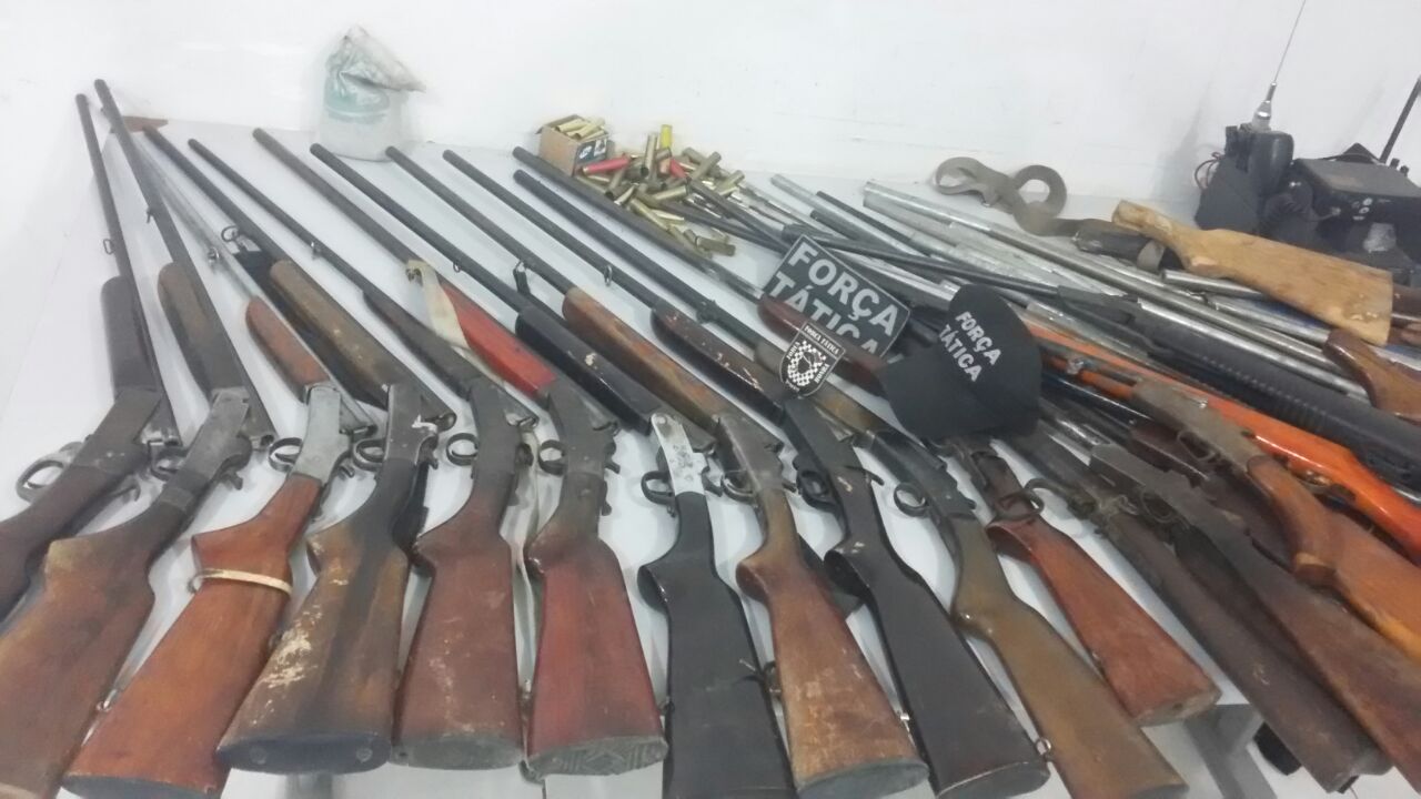 Armas apreendidas em Fronteiras