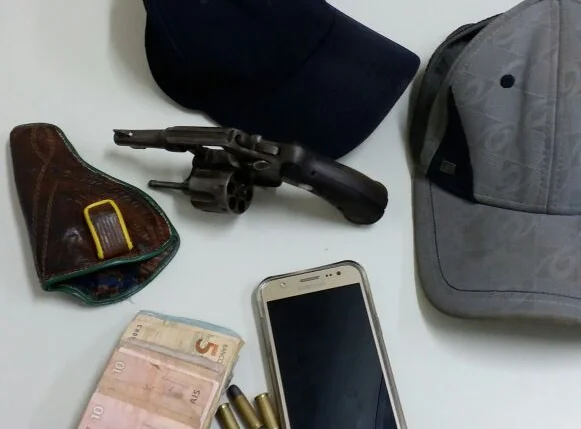 Material apreendido pela polícia