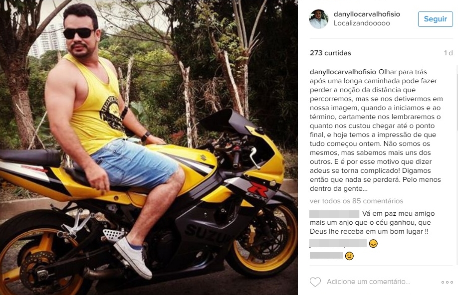 Amigos lamentam morte de Danyllo Carvalho