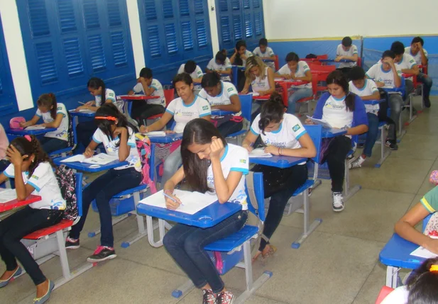 Alunos em sala de aula