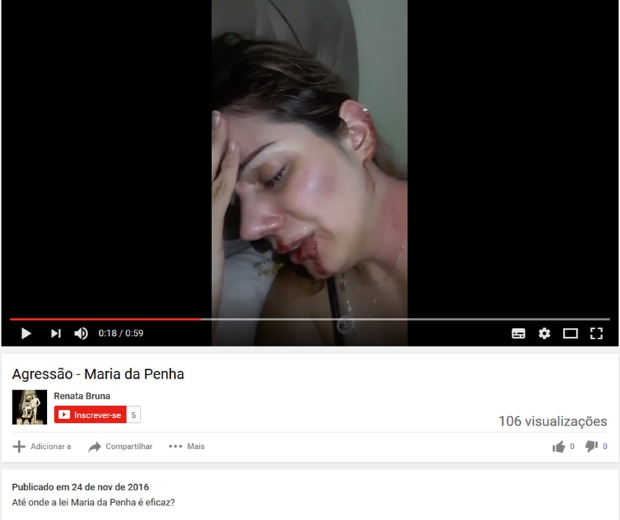 O vídeo foi publicado na conta de Renata Lustosa no youtube, na tarde desta quinta-feira