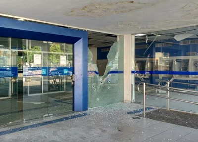 Agência da Caixa Econômica foi alvo de criminosos