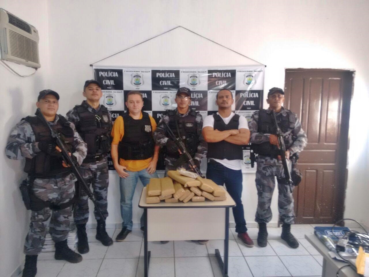 Ação conjunta das Polícias Civil e Militar na apreensão de drogas no Piauí
