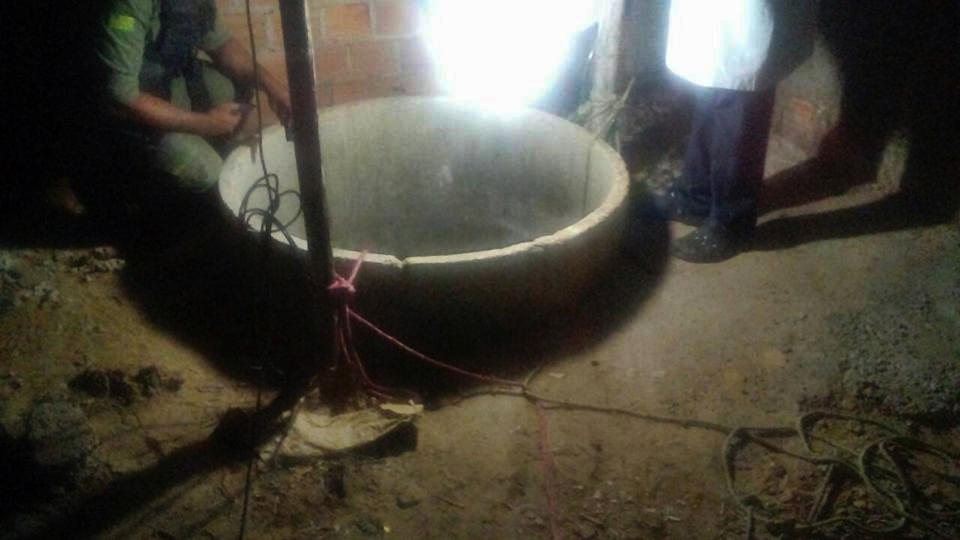 Poço que a vítima caiu em Piracuruca