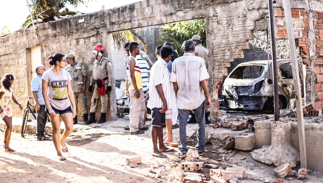 Oficina ficou destruída com a explosão 