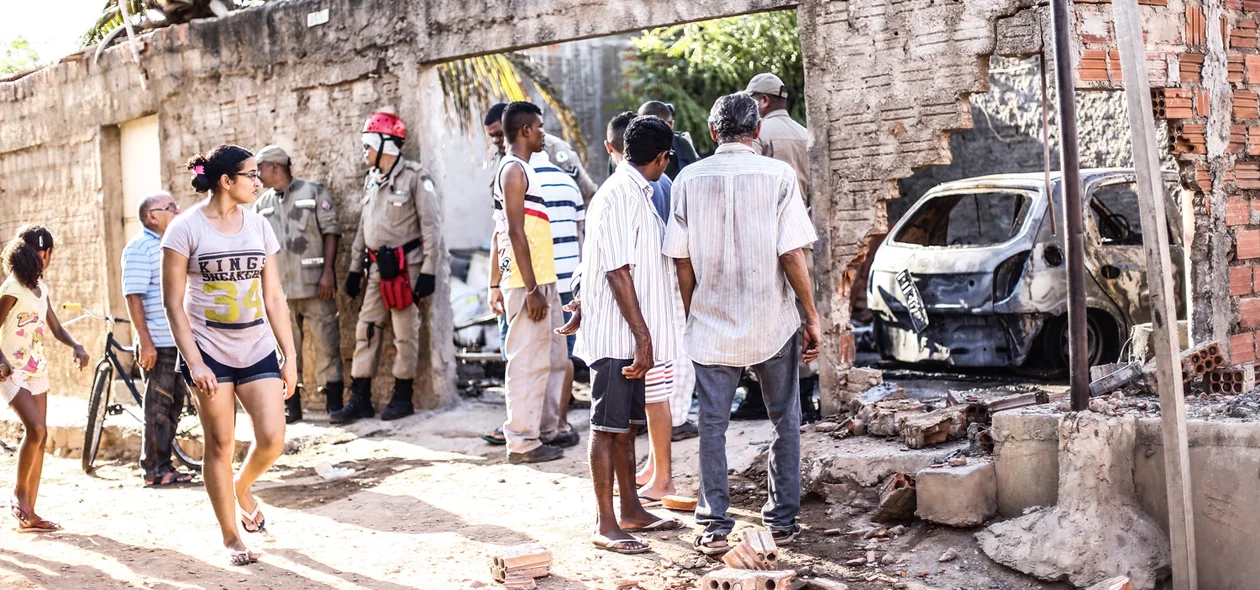 Oficina ficou destruída com a explosão 