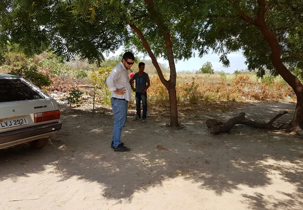 Delegado Jarbas Lima no local do crime