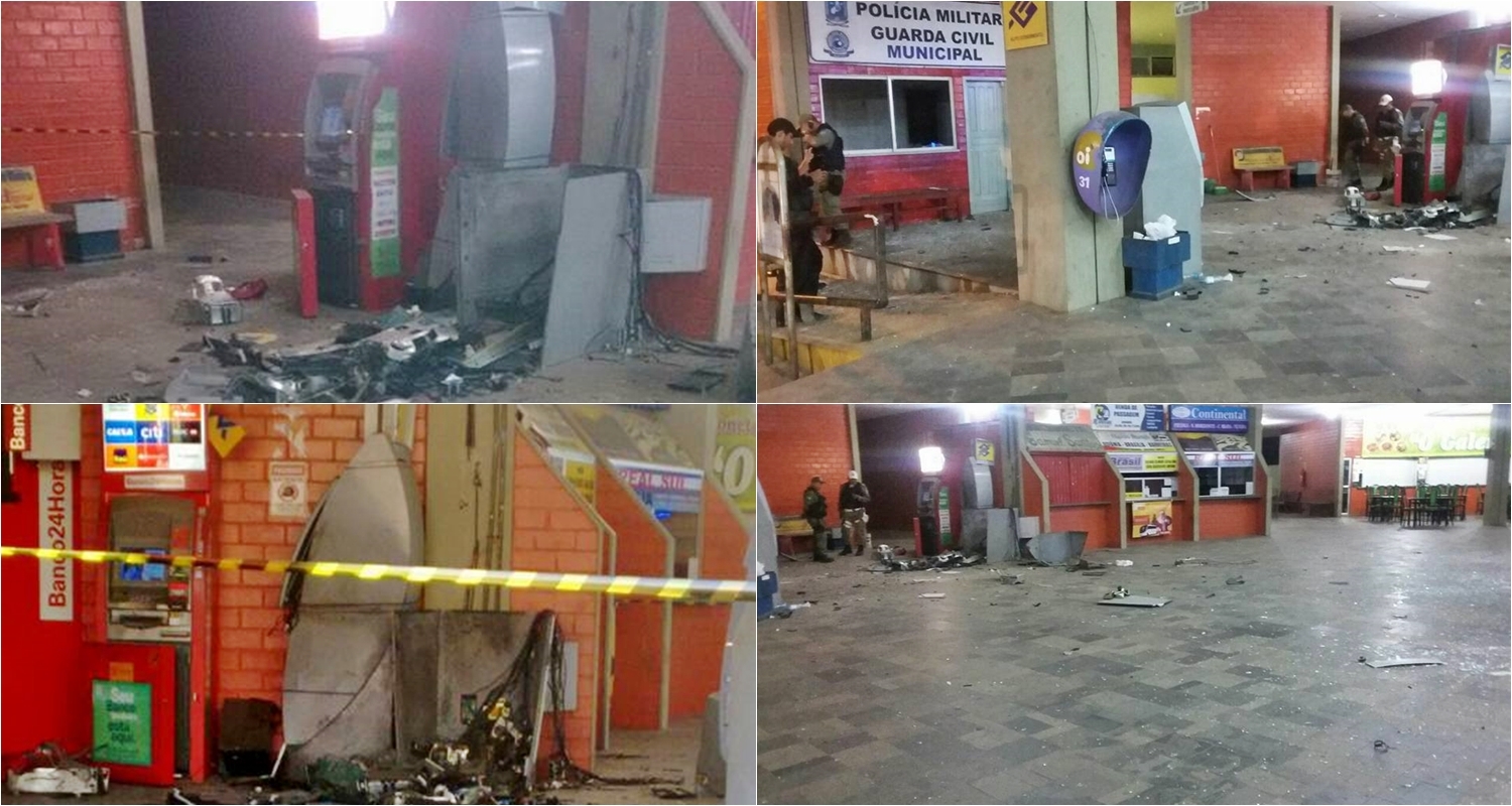 Bando explode caixa eletrônico na rodoviária de Parnaíba