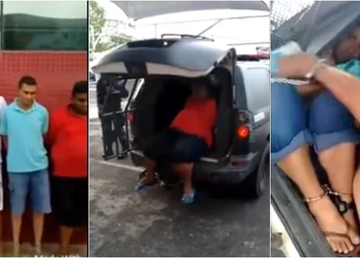 Criminosos sendo transportados 