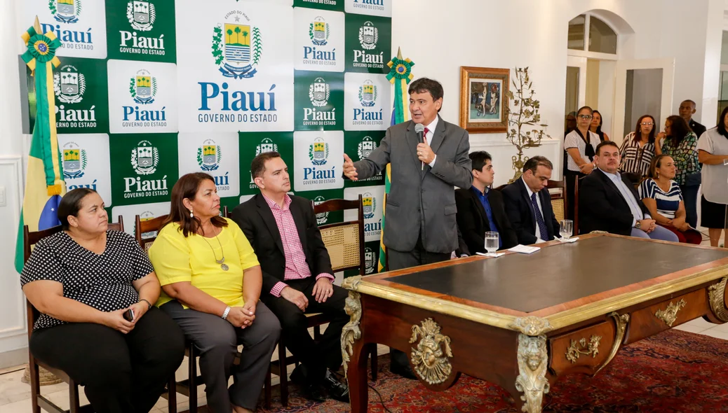Governador Wellington Dias em seu pronunciamento