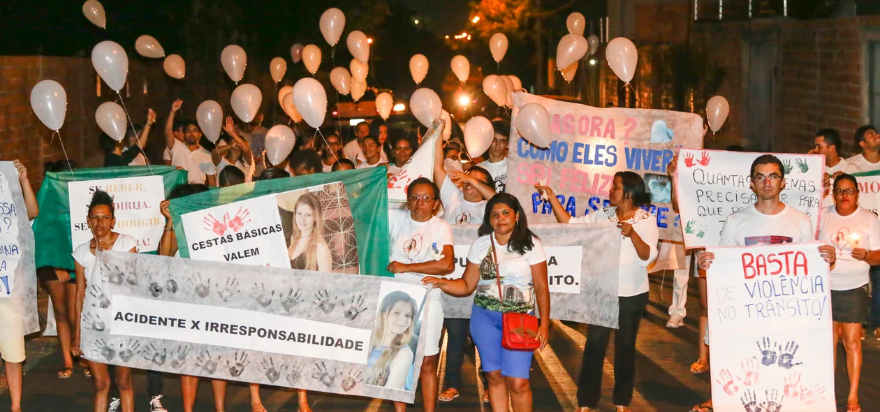 Amigos e familiares fazem caminhada em homenagem a Milena 