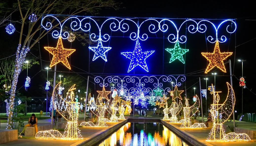 Decoração de natal do parque da cidadania