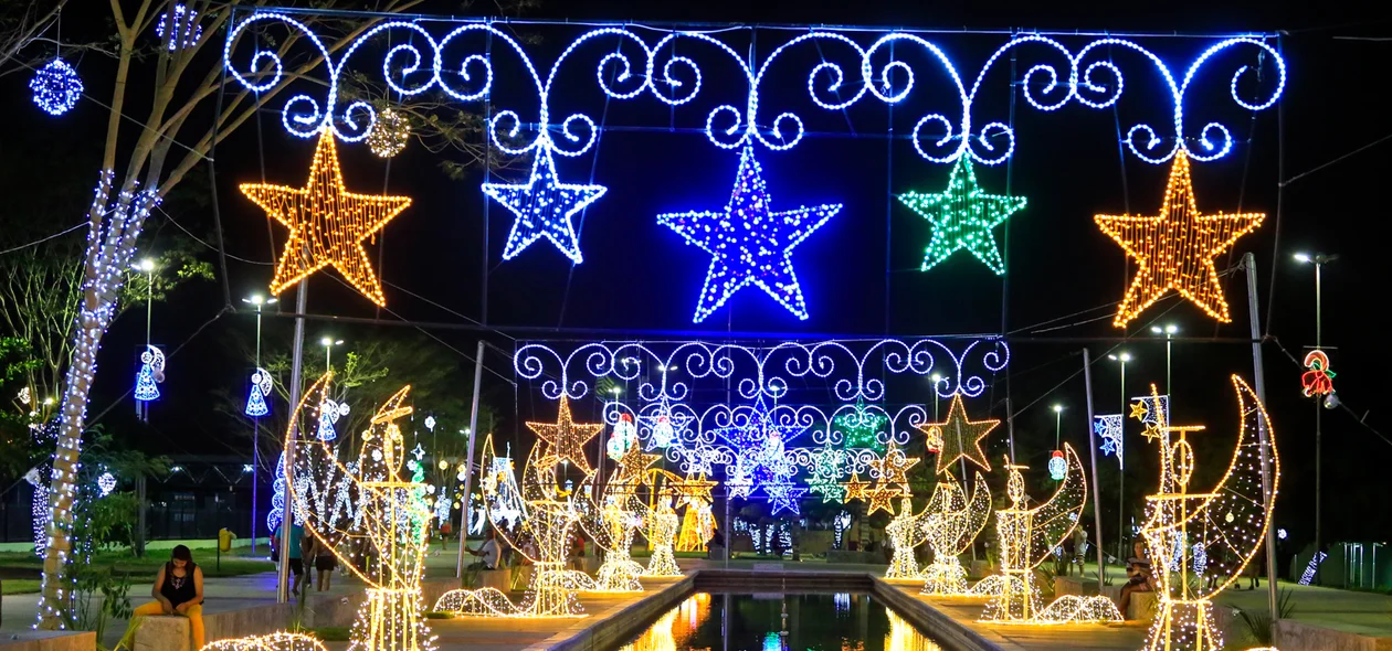 Decoração de natal do parque da cidadania