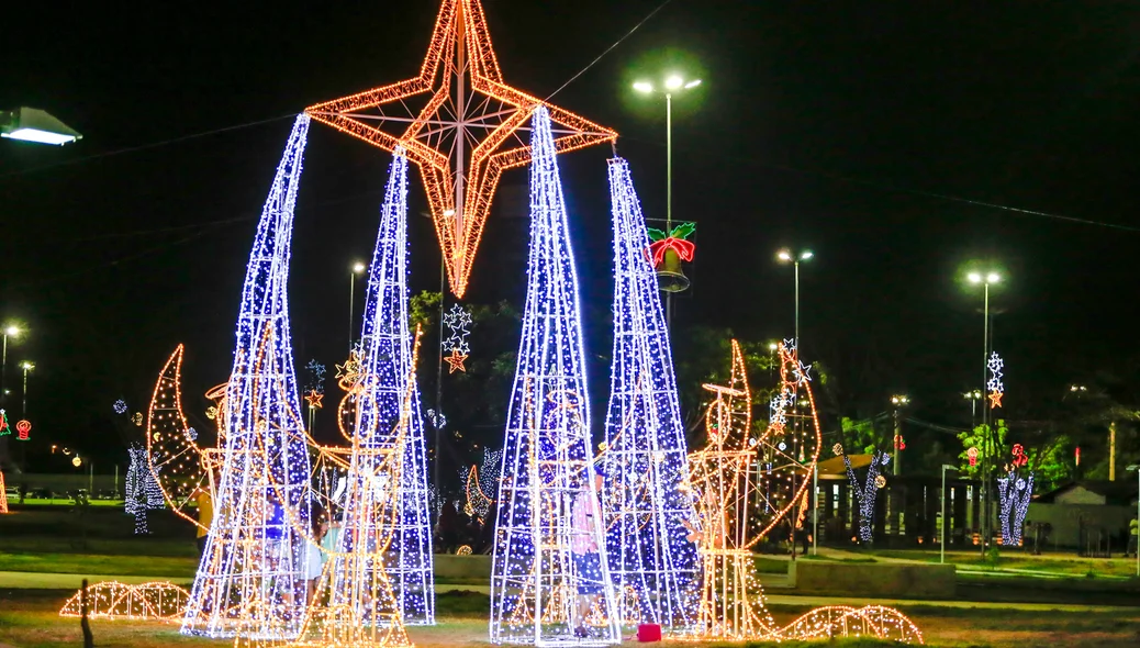 Decoração de natal no parque da cidadania