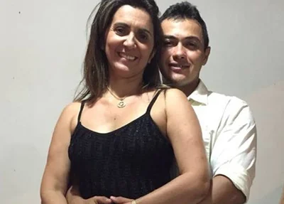 Maria Ocionira ao lado do Cabo Claudemir