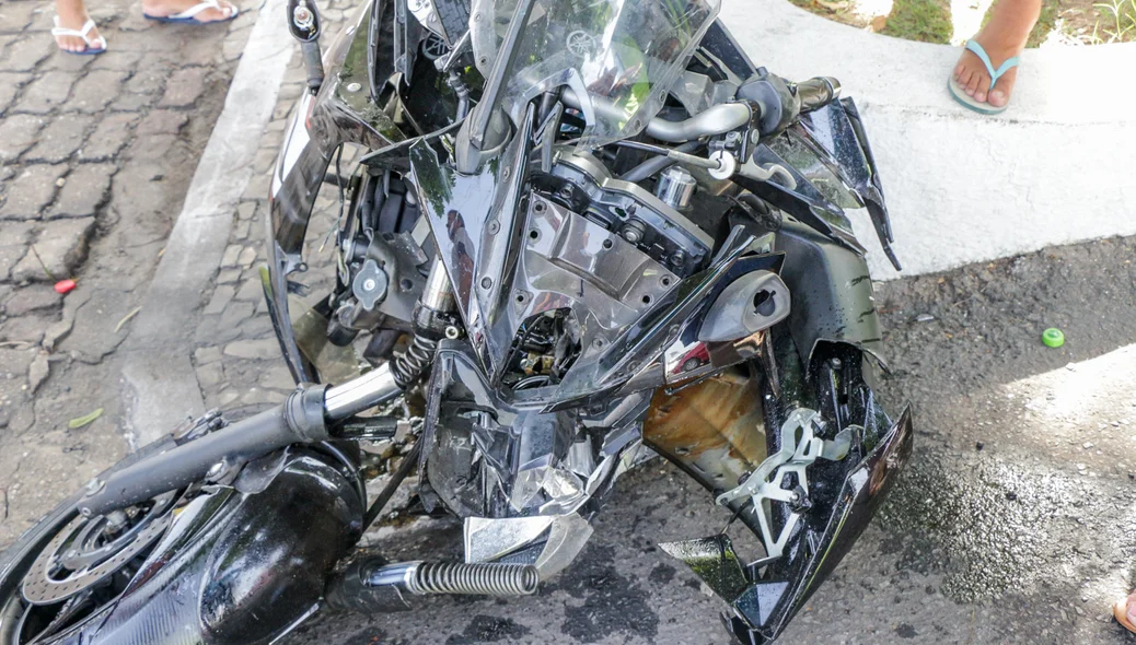 Moto danificada