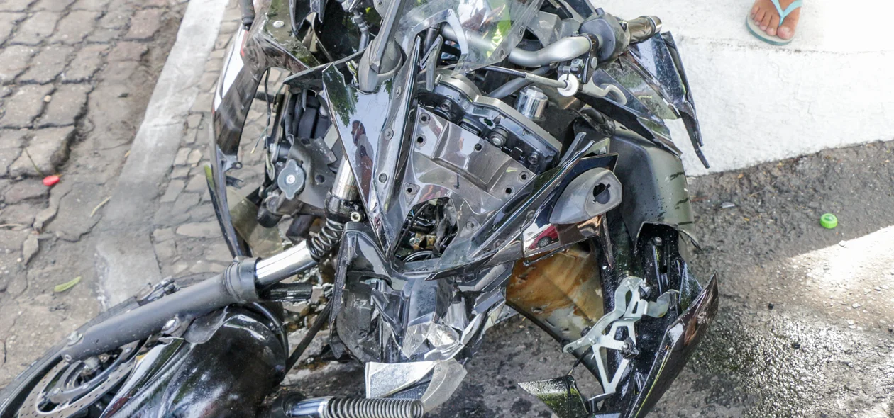 Moto danificada