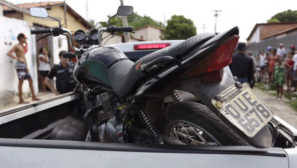 Moto apreendida pela polícia
