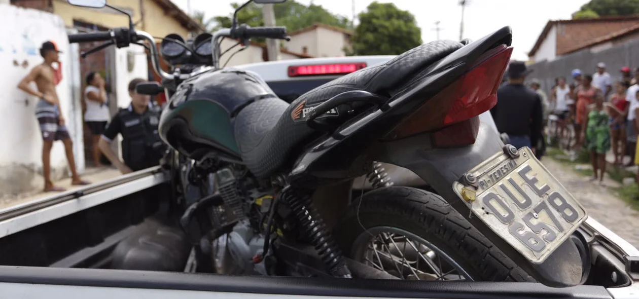Moto apreendida pela polícia