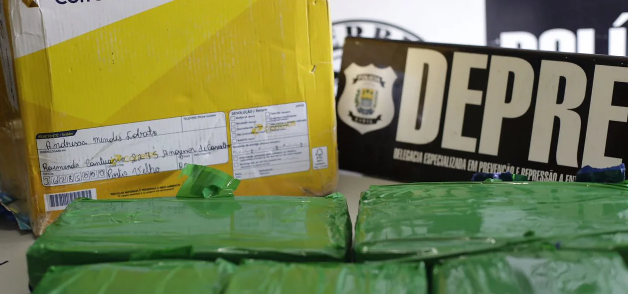 Droga chegou ao destino via Sedex
