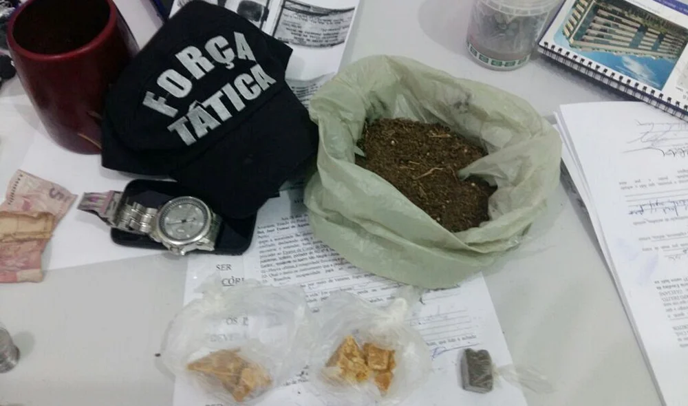 Drogas apreendidas pela Força Tática