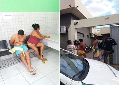 Mãe e filho levados para a Central de Flagrantes