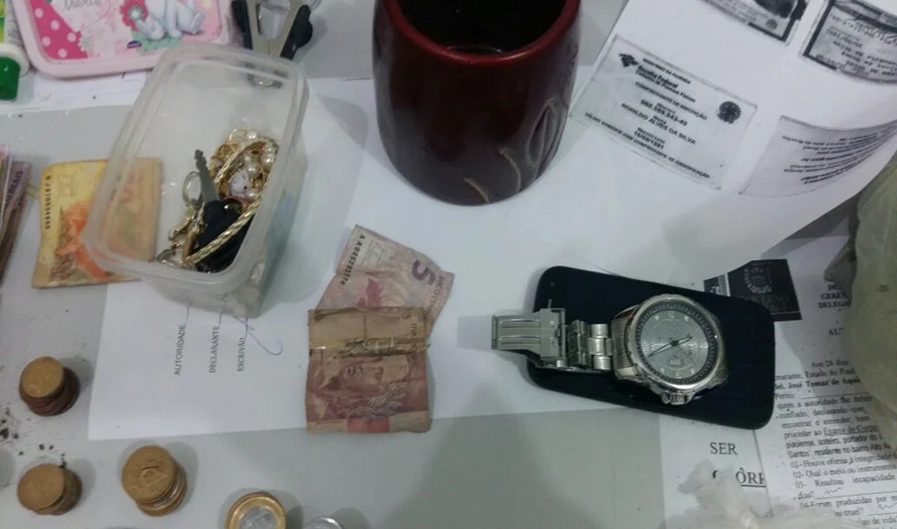 Objetos apreendidos pela Força Tática