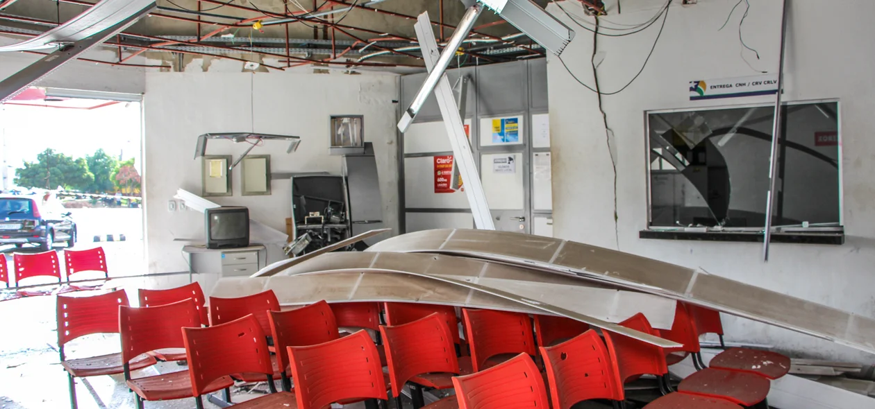 Sala onde fica o caixa eletrônico