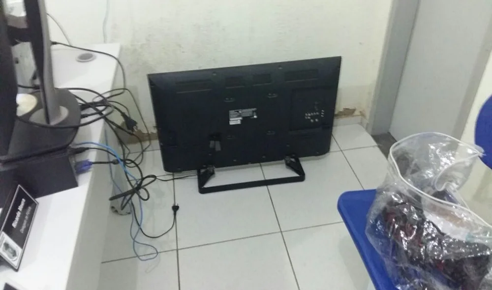 TV apreendida com traficante