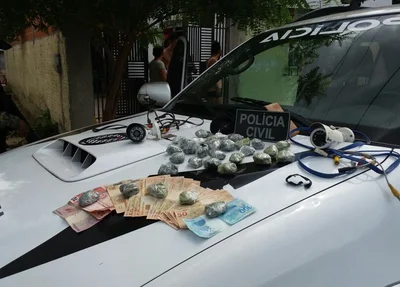 Material apreendido pela polícia