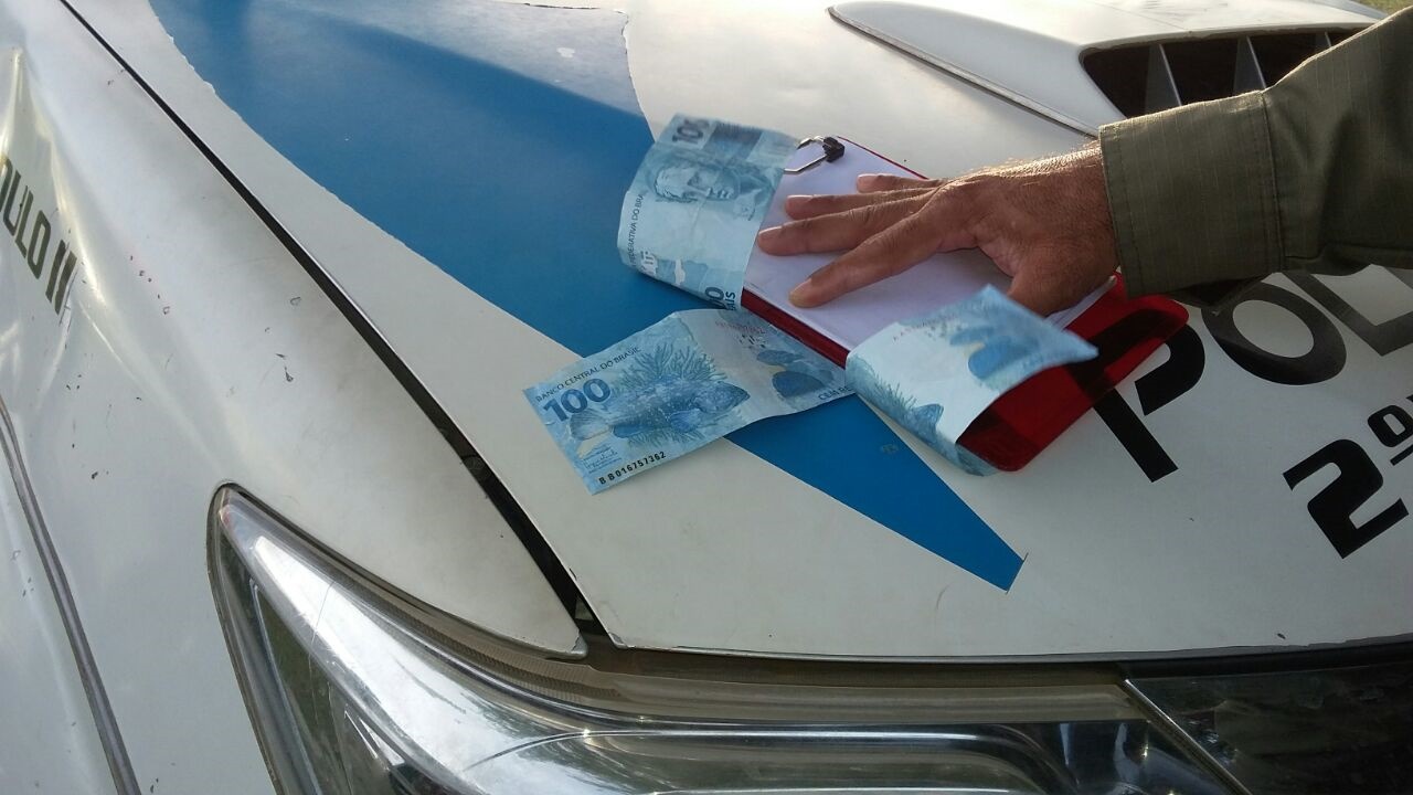 Cédulas falsas apreendidas em Parnaíba