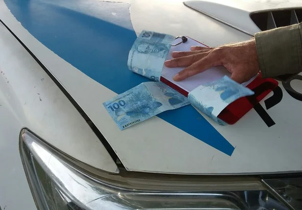 Cédulas falsas apreendidas em Parnaíba
